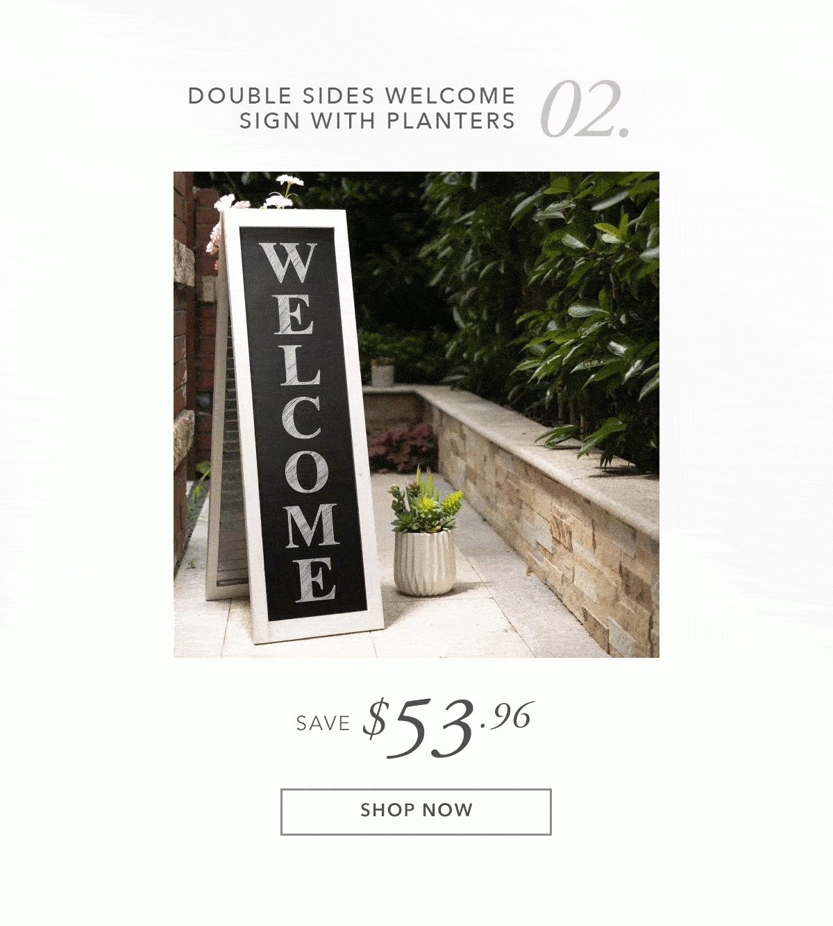 Double Sided Wooden/Metal Shutter WELCOME Porch Sign Décor | SHOP NOW