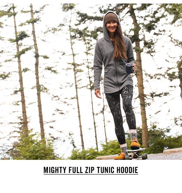 Shop the Mighty Full Zip Tunic Hoodie >
