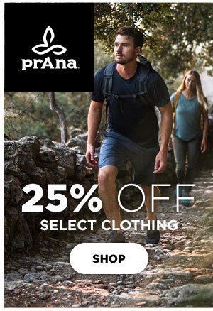25% OFF Select Prana Clothing - Click to Shop