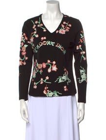 Floral Print V-Neck Top