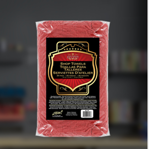 Red shop towels