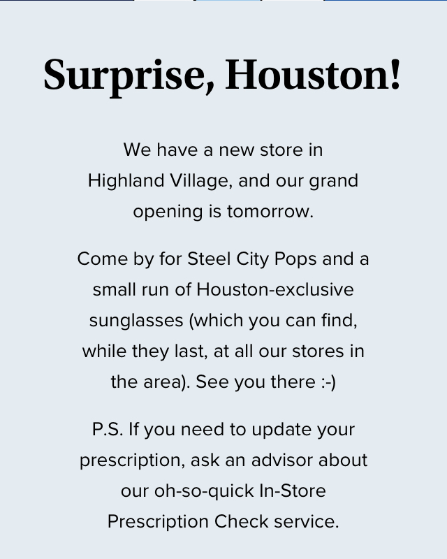 Surprise, Houston!