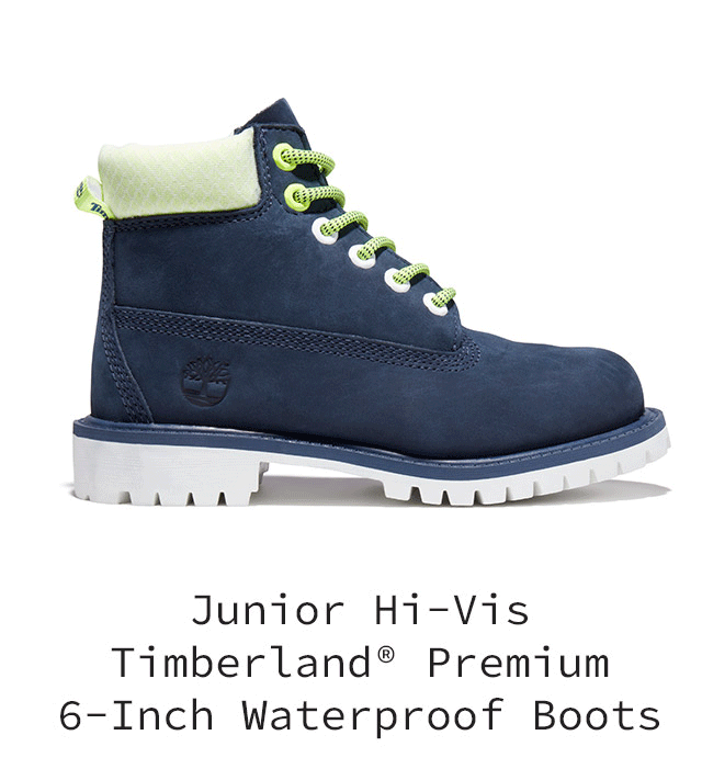 Junior Hi-Vis Timberland Premium 6-Inch Waterproof Boots