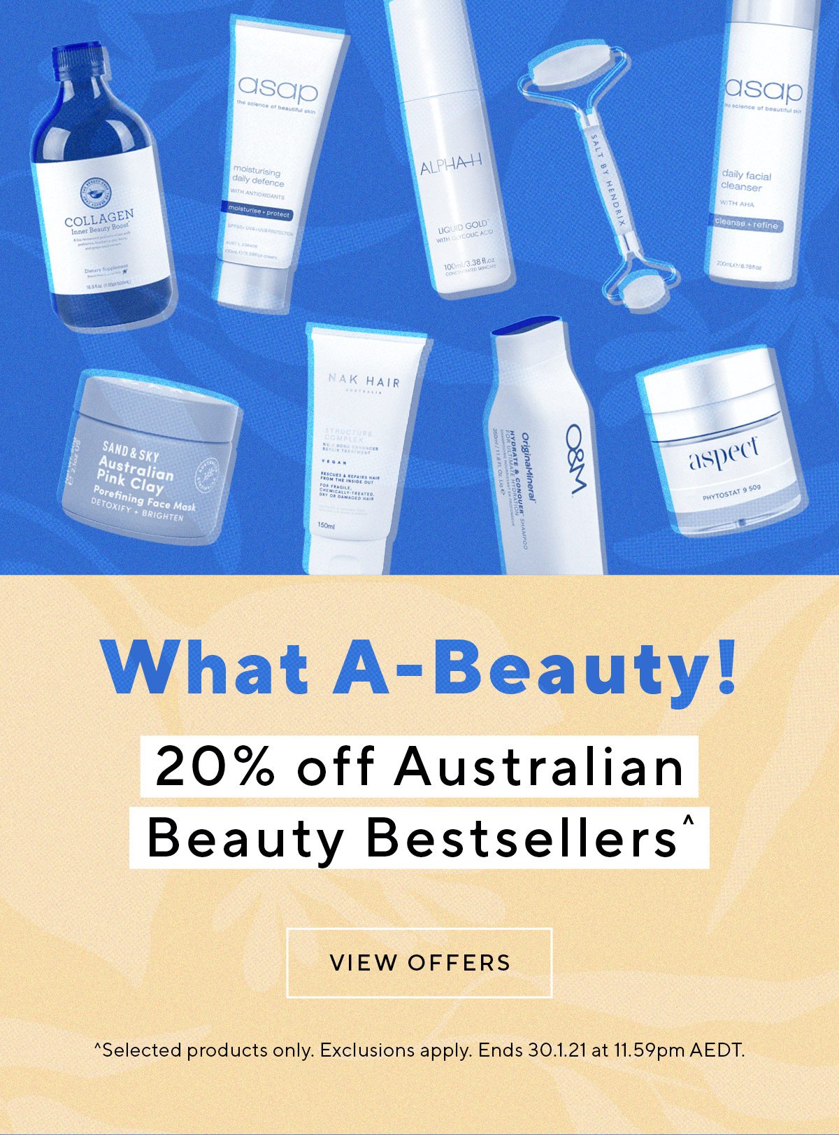 20% off Australian beauty bestsellers^