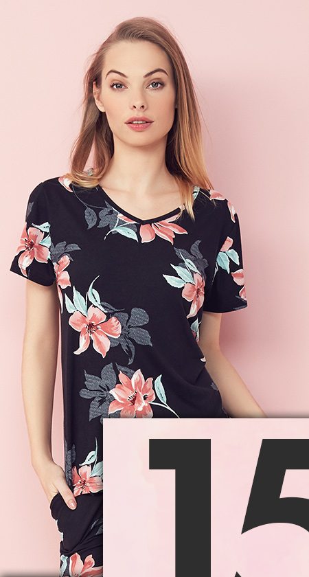 Floral Short Sleeve Pyjama Top