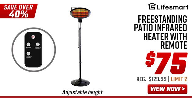 Lifesmart Freestanding Patio Infrared Heater with Remote