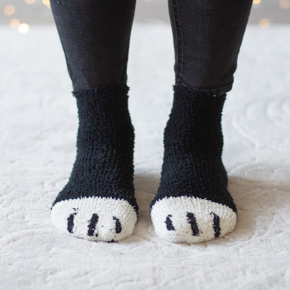 Image of Special Offer! Warm n' Fuzzy Kitty Feet Socks- Black