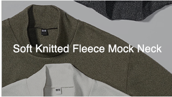 SOFT KNITTED FLEECE MOCK NECK