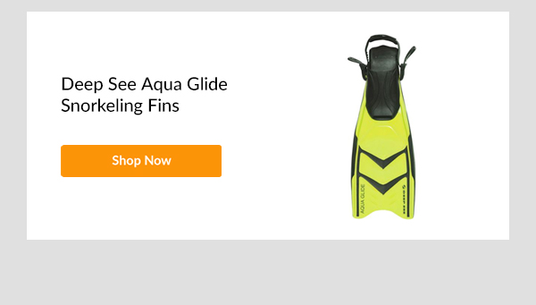 Deep See Aqua Glide Snorkeling Fins Clear Large