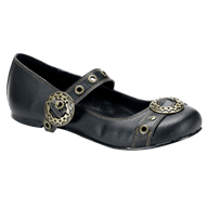 Steampunk Flats with Gear Buckles