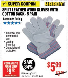 leather work gloves harbor freight