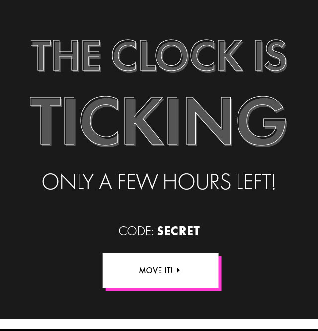 The clock is ticking secret sale Hero