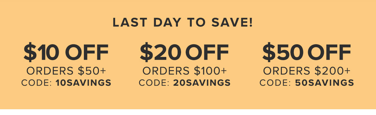 last day to save! 