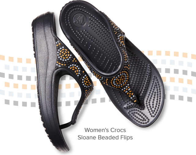 Women's Crocs Sloane Beaded Flips