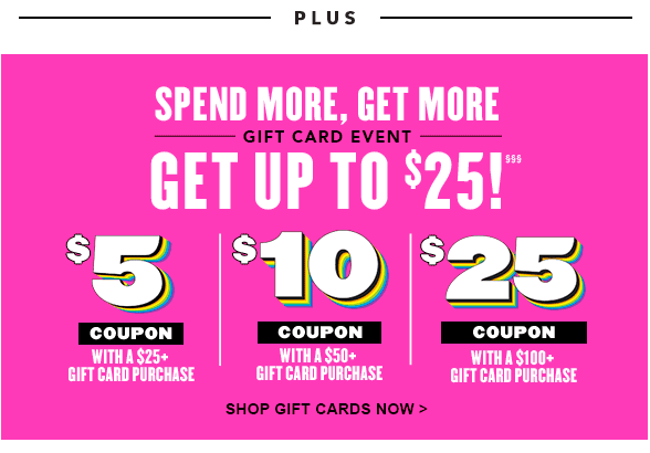 Spend More, Get More Gift Card 