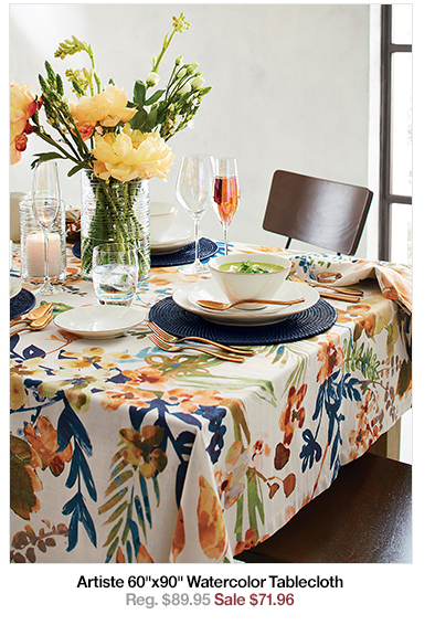 Artiste 60x90 Watercolor Tablecloth