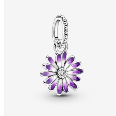 Purple Daisy Dangle Charm