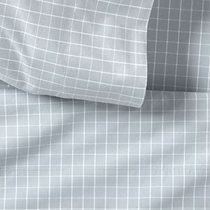 stax mini grid org cotton sheets