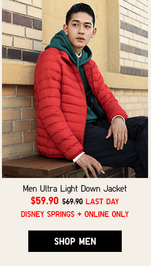 MEN ULTRA LIGHT DOWN JACKET $59.90