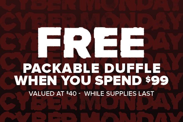 score a free packable duffle now