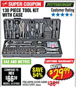 View 130 Pc Tool Kit with Case