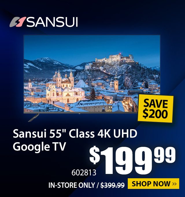 Sansui S55VAUG 55 in Class 4K Ultra HD Google TV- Shop now