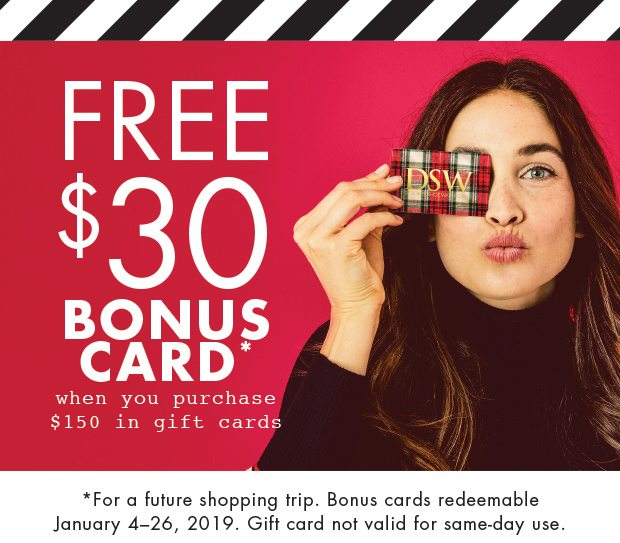 FREE $30 BONUS CARD*