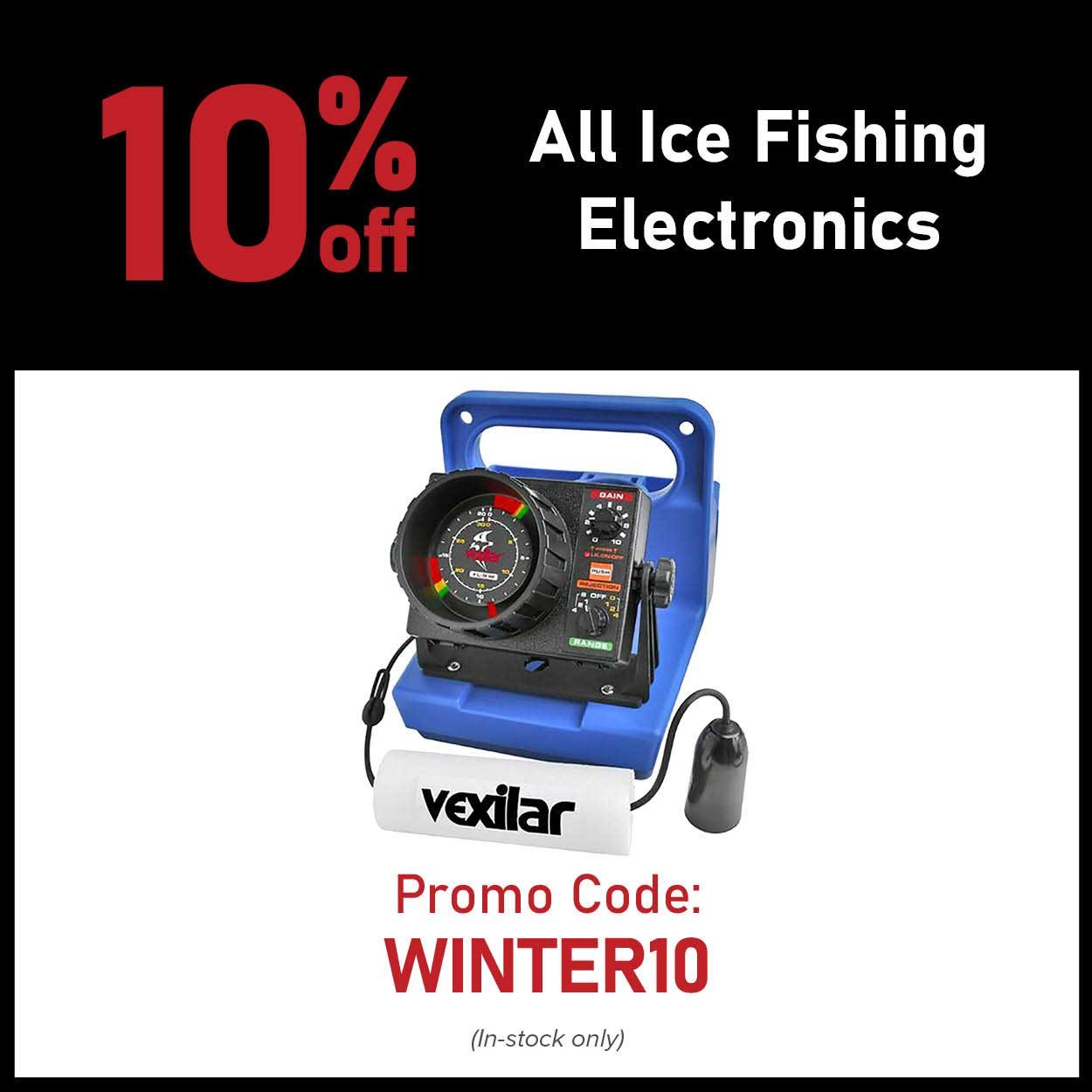 10% Off All Ice Fishing Electronics Promo Code: WINTER10 (In-stock only)