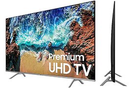 Samsung 8-series UN55NU8000 Flat 55 4K HDR10+ Smart LED-backlit HDTV (2018) w/ 4x HDMI Inputs