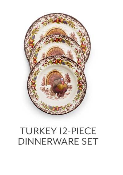 TURKEY 12 PIECE DINNERWARE SET