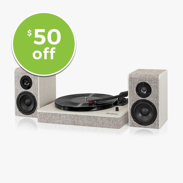 $50 off Victrola™ Hampton Record Player with Bluetooth 50-Watt Speakers and 3-Speed Turntable