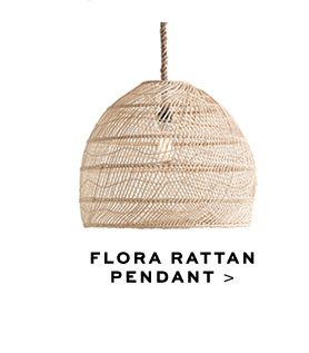 FLORA RATTAN PENDANT >