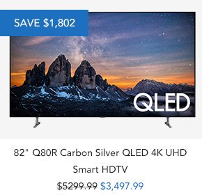 Shop Samsung 82 Q80R Carbon Silver QLED 4K UHD Smart HDTV