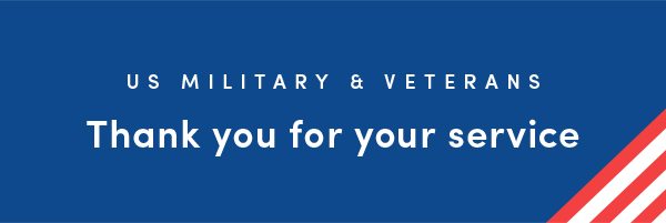 US Military & Veterans | Thank you for your service