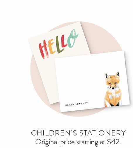 children's stationery