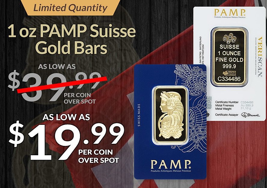PAMP Gold Bar Sale – 50% off premiums