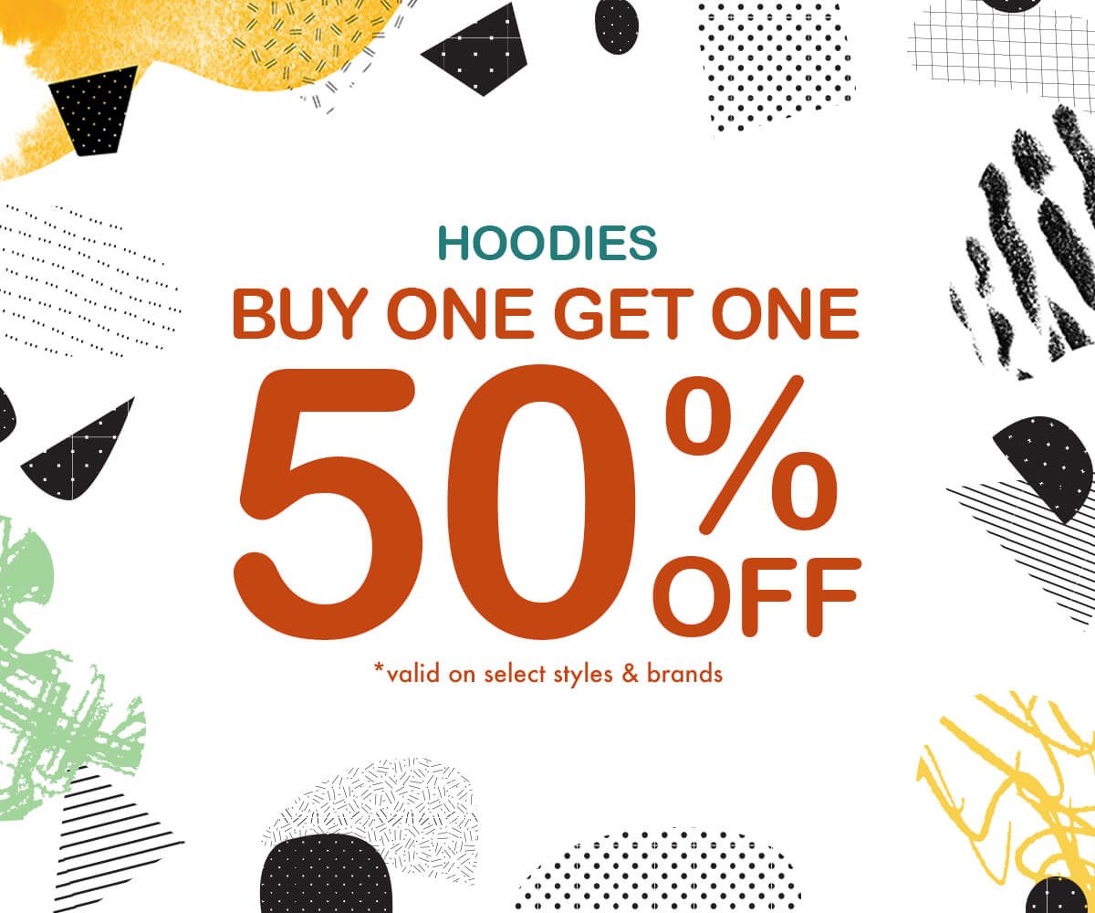HOODIE SALE - BUY 1 GET 1 50% OFF TOP BRANDS - SHOP NOW