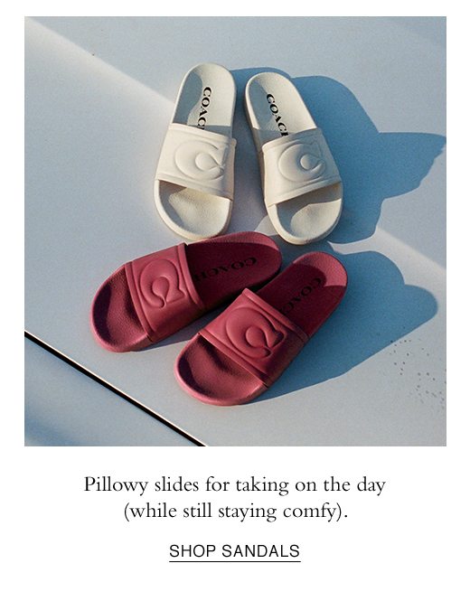 Pillowy slides for taking on the day (while still staying comfy). SHOP SANDALS