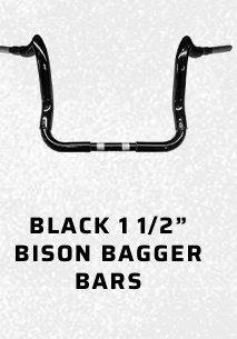 Black 1 1/2 in Bison Bagger Bars