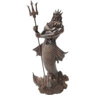 Antiqued Poseidon Statue