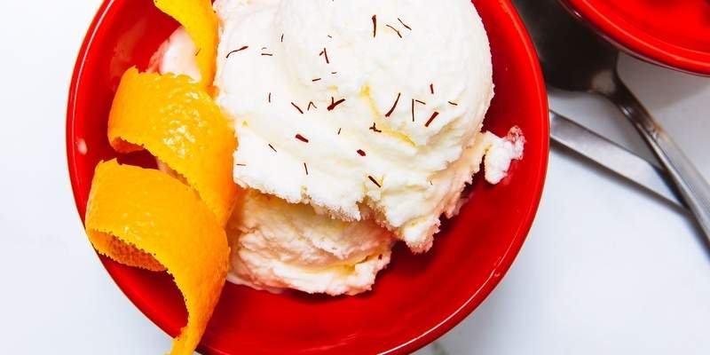 Saffron Orange Ice Cream