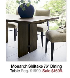 Monarch Shiitake 76 Dining Table