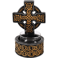 Knotted Celtic Cross Candle Holder