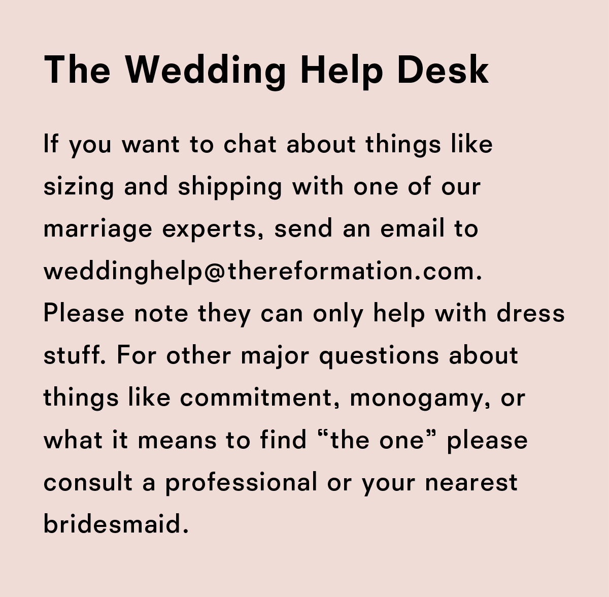 The Wedding Help Desk