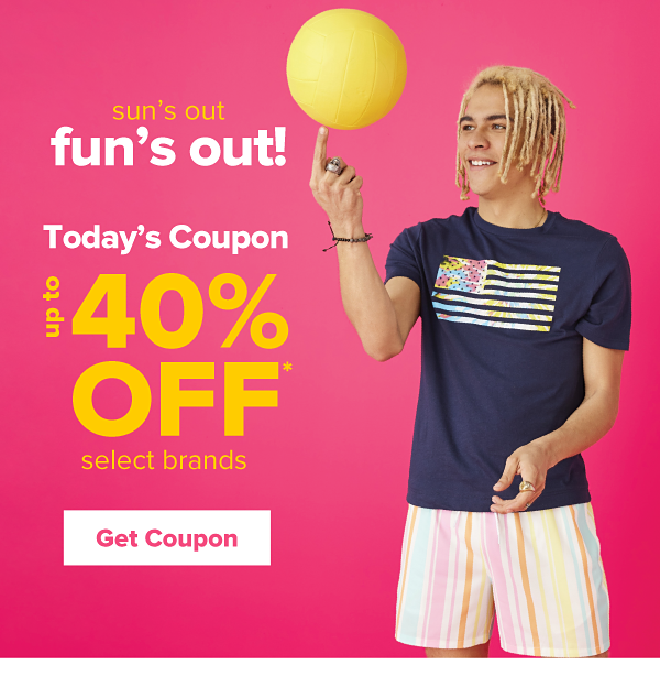 Today's Coupon - Up to 50% off select brands. Get Coupon.