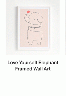 Love Yourself Elephant Framed Wall Art