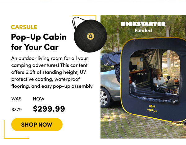 Carsule Pop Up Cabin | Shop Now