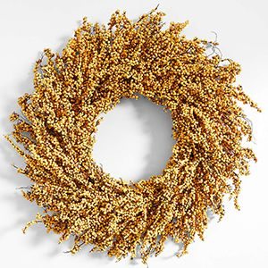 Faux Golden Yellow Mini Berry Wreath