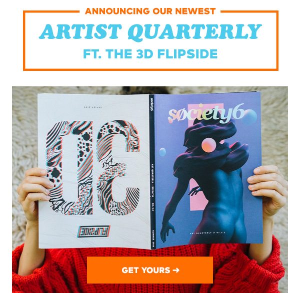 Announcing our newest Art Quarterly Ft. the 3D Flipside (anaglyph glasses included)