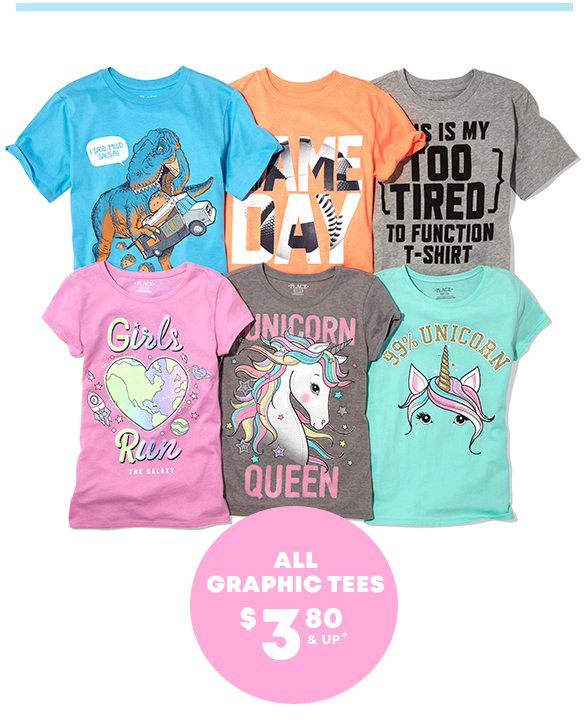 All Graphic Tees $3.80 & Up